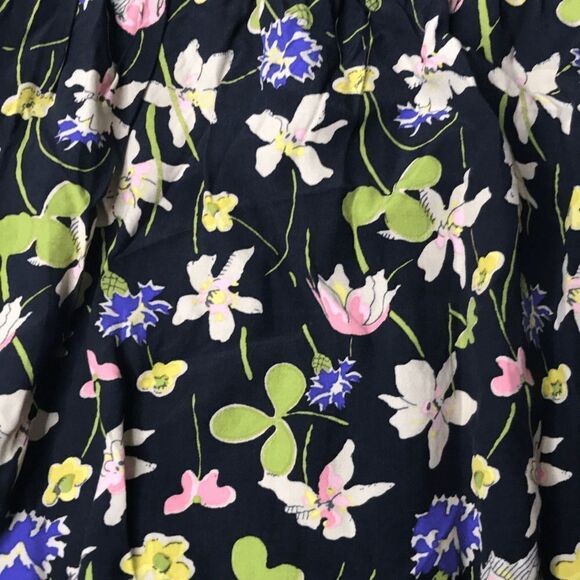 Top Shop Mini Circle Skirt Womens Size 6 Black Floral Pull-on Skater Fairycore - Picture 4 of 5